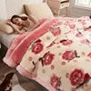 Winter Warm Heavy Plush Raschel Blanket Super Soft Anti-Pilling Woven Rectangular Customizable Portable