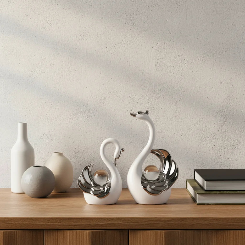 Light Luxury Elegant Swan Home Decor Ornament for Premium P