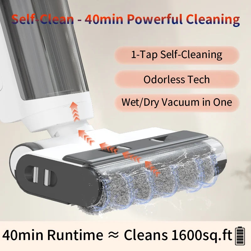 Strong Suction Battery Stick Vacuum Cleaner Electric Home Use Self-Cleaning Upright Wireless Cordless Handheld