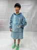 Machine Washable Wearable Kids Oversize Winter Sherpa Hoodie Blanket Sweatshirt Hooded TV Snuggle Fleece 100% Polyester
