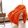 Zhengtai Home Decoration Couch Bed Sofa Rabbit Faux Fur Fuzzy Pink Throw Blanket