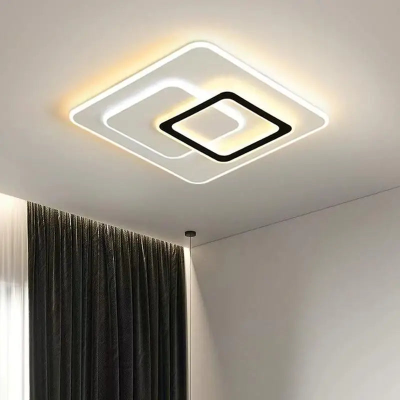Acrylic Black LED Ceiling Light for Living Room Modern Recessed Ceiling Lamp AC Powered