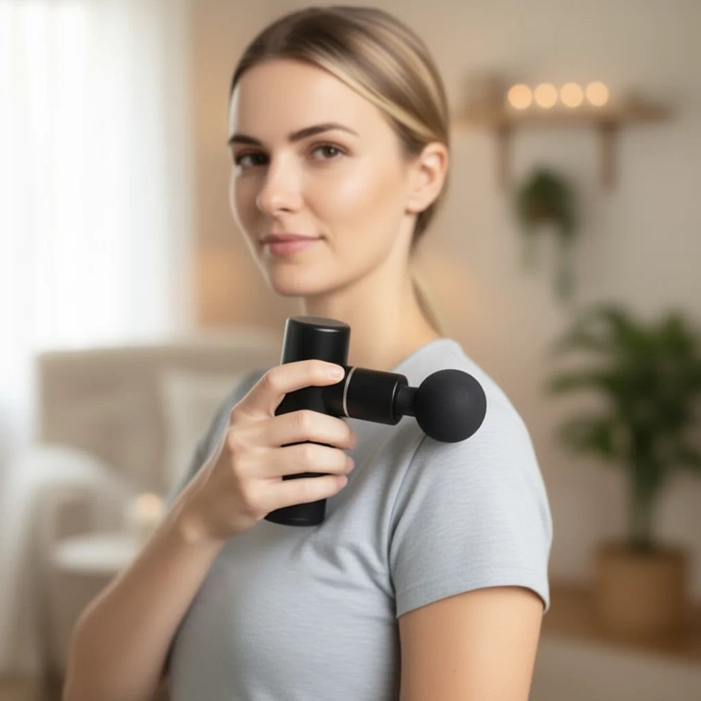 Myrva Mini Gun Massager 2000 MAh 12 Speed Levels Rechargeable Muscle Massage USB Powered