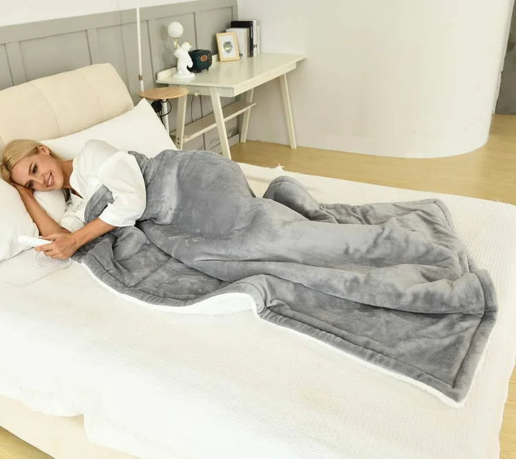 Portable Luxury Non-toxic 152x127/180*130cm Throw Electric-Heated-Blanket Massage Bed Heat Electric Heated Blankets for Winter