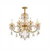 French Vintage Pearl Lamp American Retro Crystal Chandelier for Luxury Villa Dining Bedroom Middle Sizes Pendant Lights Ceiling