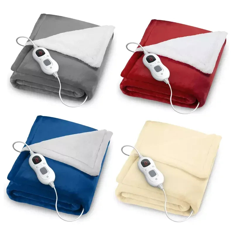 Portable Luxury Non-toxic 152x127/180*130cm Throw Electric-Heated-Blanket Massage Bed Heat Electric Heated Blankets for Winter