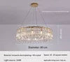 Luxury Modern Round Crystal Classic Wedding Villa Dining Led Chandelier Light for Livingroom Hotel Bedroom Pendant Lamp