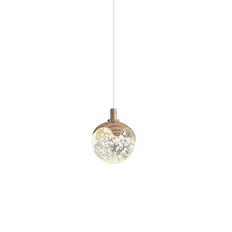 Light Luxury Post-Modern French Style Crystal Bedside Chandelier High-End Aluminum for Bedroom & Dining Room