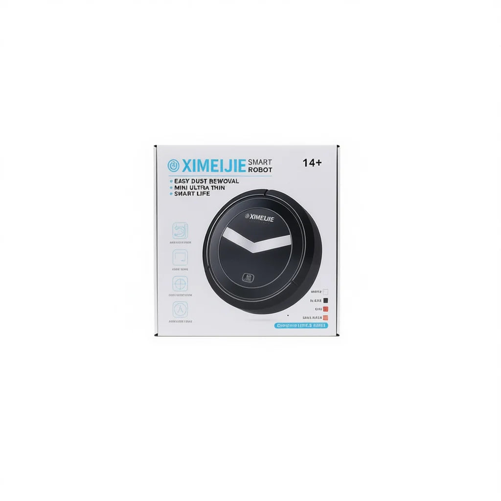XIMEIJIE Smart Robot Vacuum Cleaner Plastic 23cm Mini Ultra Thin Battery-Powered Auto-Recharge Household Use