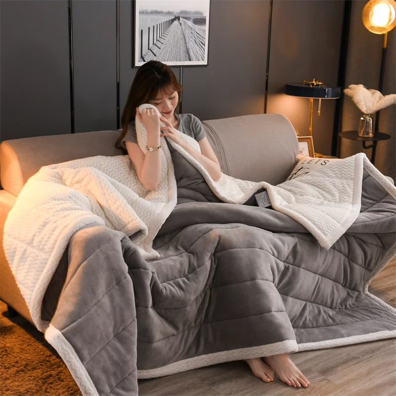 Customizable Super Soft Raschel Flannel Winter Mink Blanket Floral Quilt Print Design for Adults King Size for Bedroom Living