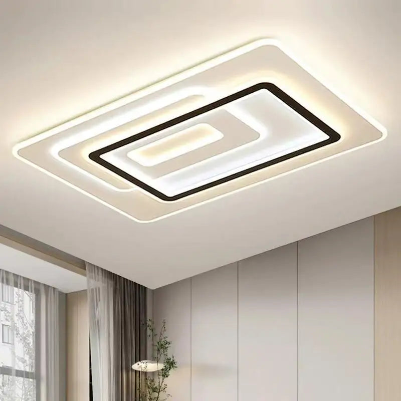 Acrylic Black LED Ceiling Light for Living Room Modern Recessed Ceiling Lamp AC Powered