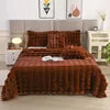 Cross-border Winter Solid Knitted Bubble Velvet Thickened Fleece Warm Imitation Rabbit Plush Double Siesta Casual Blanket