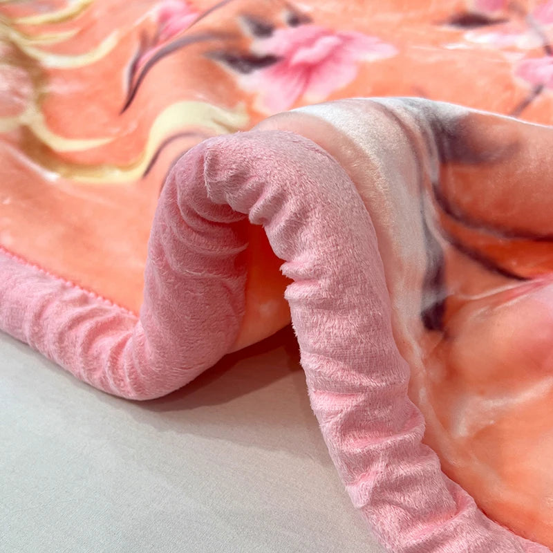 2026 New American Style Double Thickened Home Use Winter Warmth Raschel Blanket
