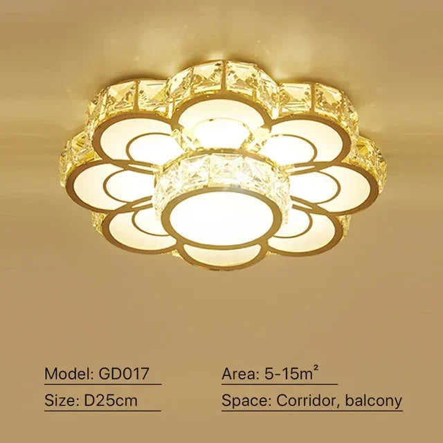 Luxury Postmodern LED Crystal Ceiling Lamp Bedroom Restaurant Corridor Entrance Balconie Lobbie Chandelier Home Decor Lighting