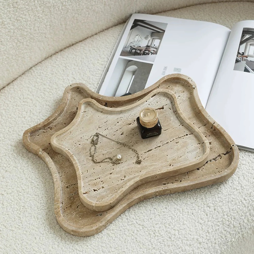 Large Scale Organic Shape Silicone Mold for Terrazzo Trays - DIY Cement Concrete Gypsum Craft for Luxury Home Decor, Fruit Bowl