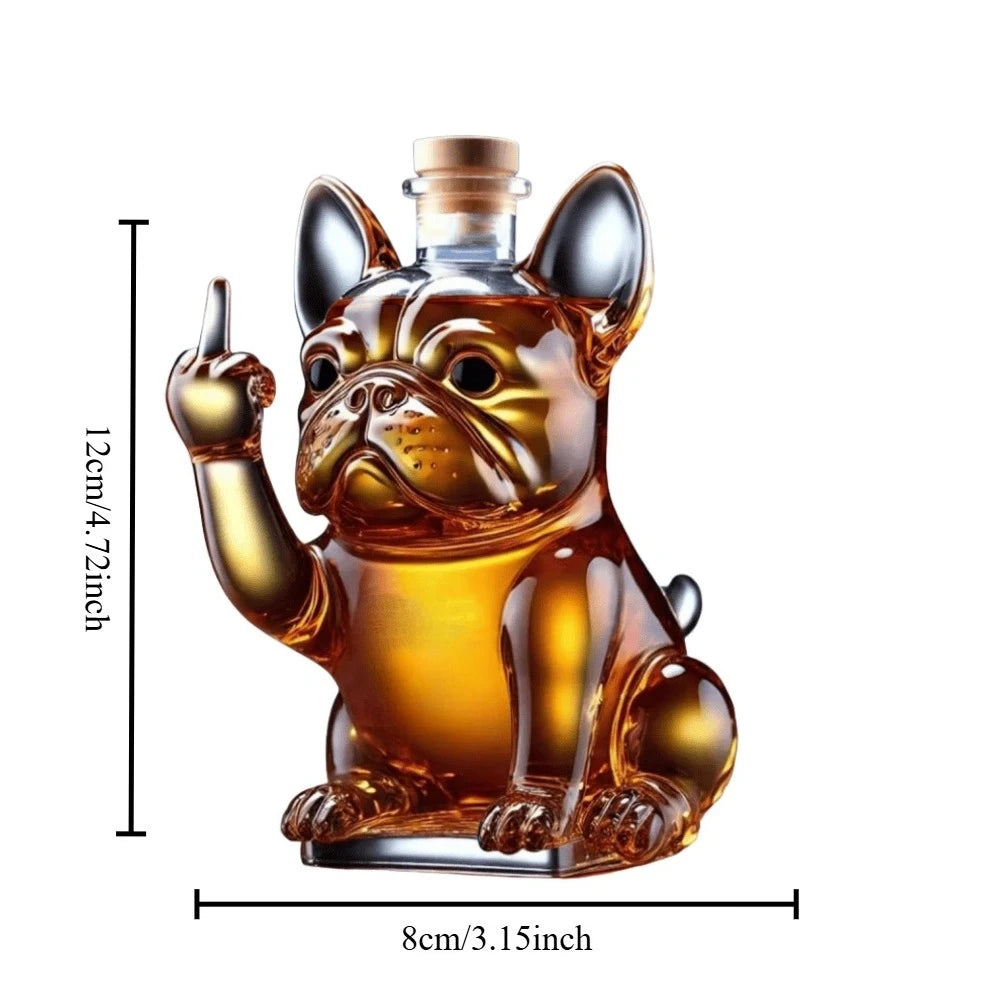 2026Funny Whiskey Bottle Middle Finger Turtle Glass Decanter Home Decor Booth Wine Bottle Statue Collection Toy  Bar Accessories