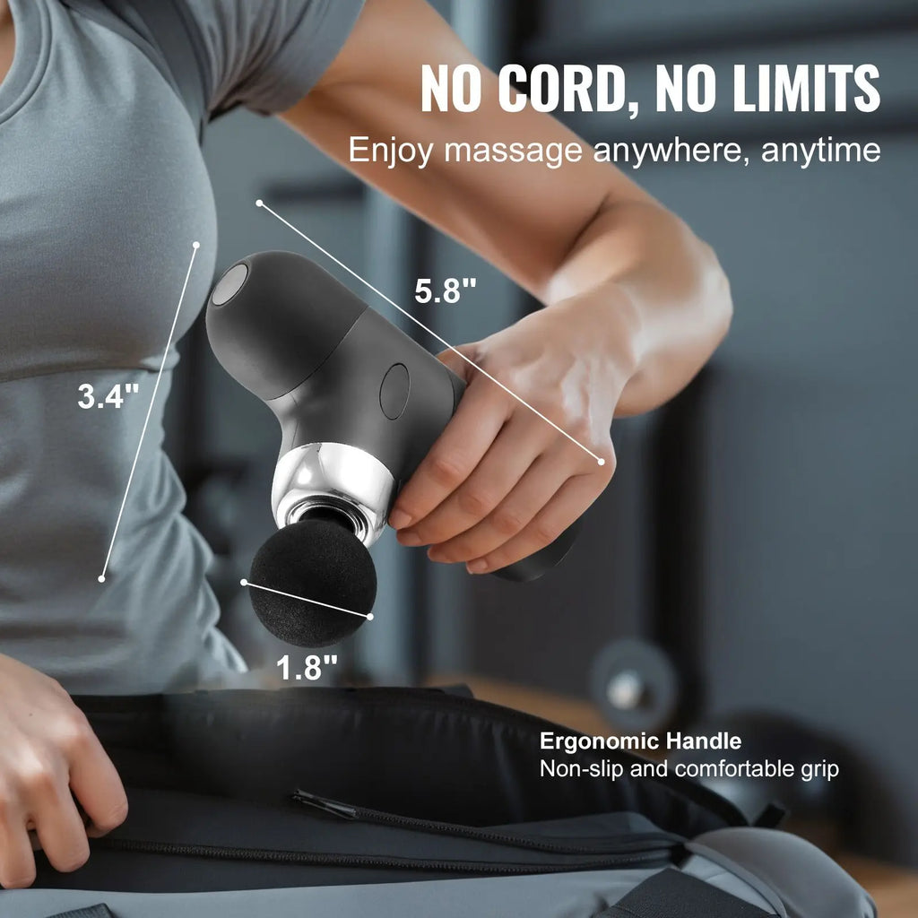 Portable Mini Massage Gun for Deep Tissue & Muscle Percussion Handheld Small Athletes' Relief for Head & Body Pain