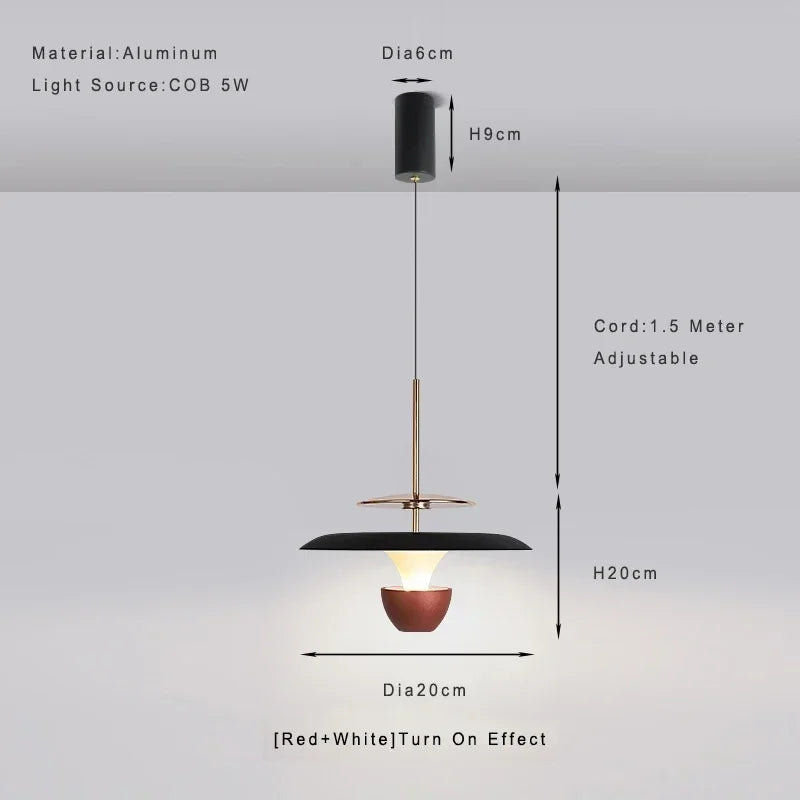 Minimalist Bedside LED Chandelier Modern Creative Restaurant Bedroom Kitchen Adjustable Pendant Lamp Home Decor Lighting Fixture