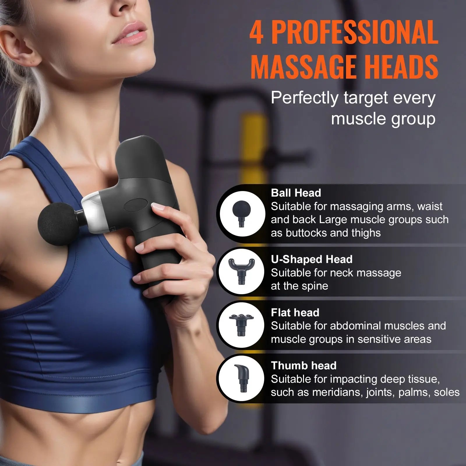 Portable Mini Massage Gun for Deep Tissue & Muscle Percussion Handheld Small Athletes' Relief for Head & Body Pain