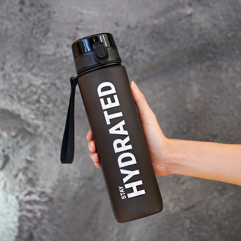 1pc 1000ml Large Capacity Transparent Plastic Water Bottle with Cap and Handle, Multiple Colors Available, Suitable for Outdoor