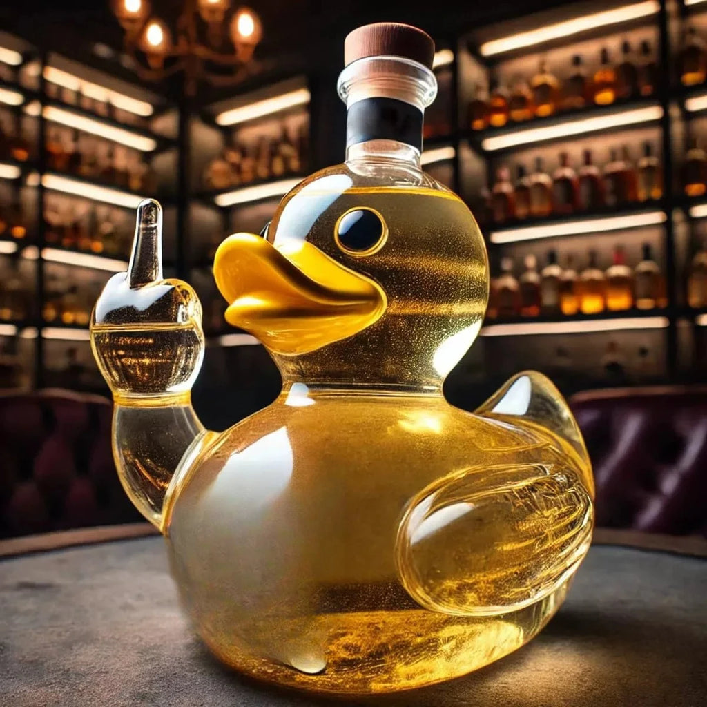 2026Funny Whiskey Bottle Middle Finger Turtle Glass Decanter Home Decor Booth Wine Bottle Statue Collection Toy  Bar Accessories