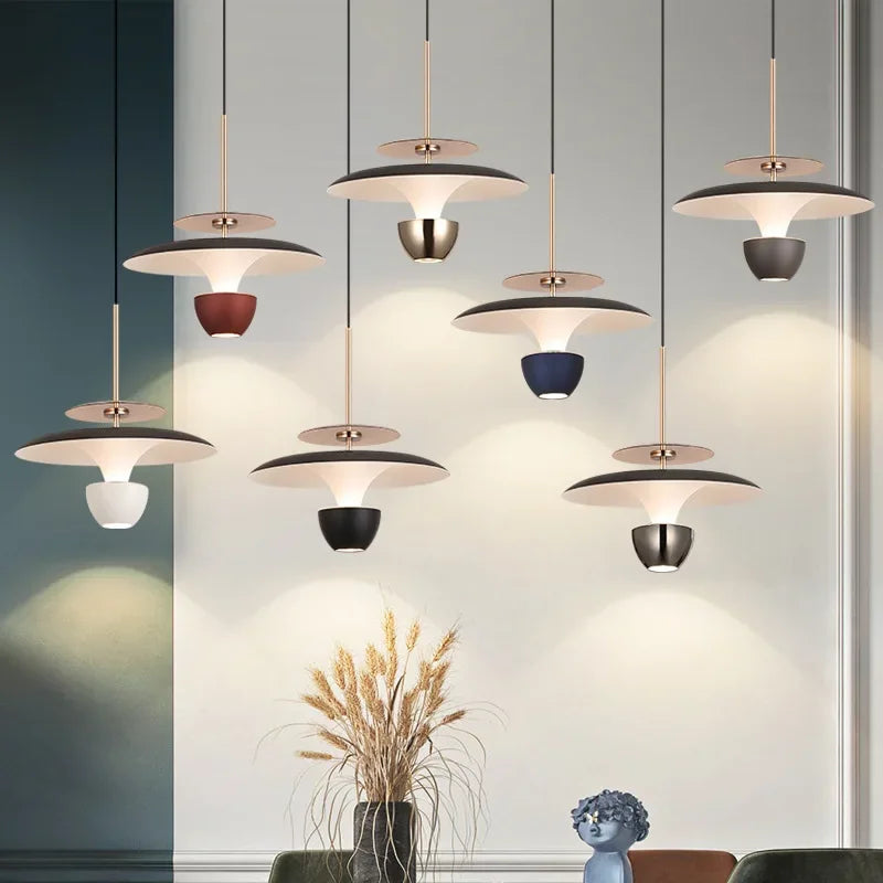 Minimalist Bedside LED Chandelier Modern Creative Restaurant Bedroom Kitchen Adjustable Pendant Lamp Home Decor Lighting Fixture