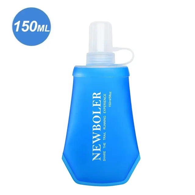 NEWBOLER 150ml 250ml 500ml Water Bottle TPU Folding Soft Flask Outdoor Sport Water Bag Collapsible Water Bottle Running Camping