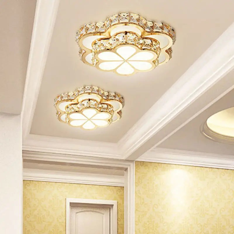 Luxury Postmodern LED Crystal Ceiling Lamp Bedroom Restaurant Corridor Entrance Balconie Lobbie Chandelier Home Decor Lighting