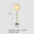2026 Creative Floor Lamp Chrome Metal White Acrylic Ball Lights LED Modern Art Lighting Living Study Room Home Decor Desk Lamp
