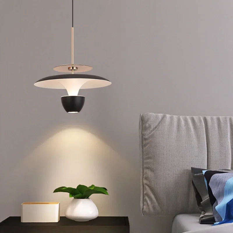 Minimalist Bedside LED Chandelier Modern Creative Restaurant Bedroom Kitchen Adjustable Pendant Lamp Home Decor Lighting Fixture