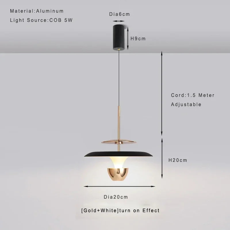 Minimalist Bedside LED Chandelier Modern Creative Restaurant Bedroom Kitchen Adjustable Pendant Lamp Home Decor Lighting Fixture