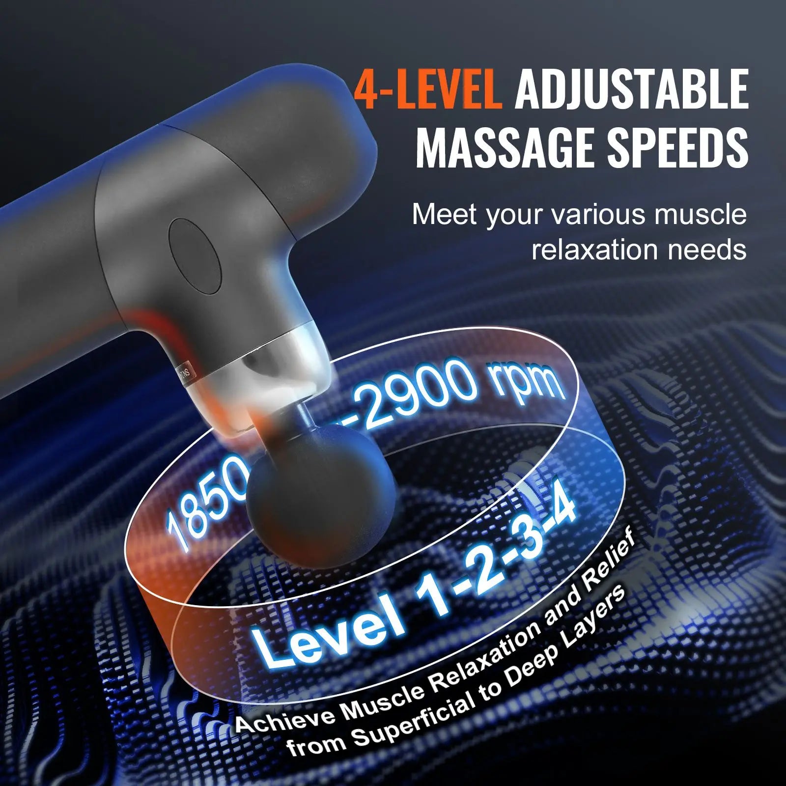 Portable Mini Massage Gun for Deep Tissue & Muscle Percussion Handheld Small Athletes' Relief for Head & Body Pain
