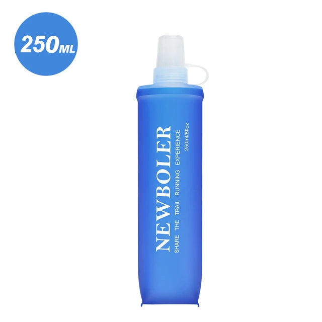 NEWBOLER 150ml 250ml 500ml Water Bottle TPU Folding Soft Flask Outdoor Sport Water Bag Collapsible Water Bottle Running Camping