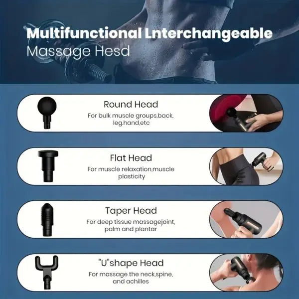 Mini Fascia Gun Rechargeable USB Portable Muscle Massager For Body Relaxation With Wireless Remote Control