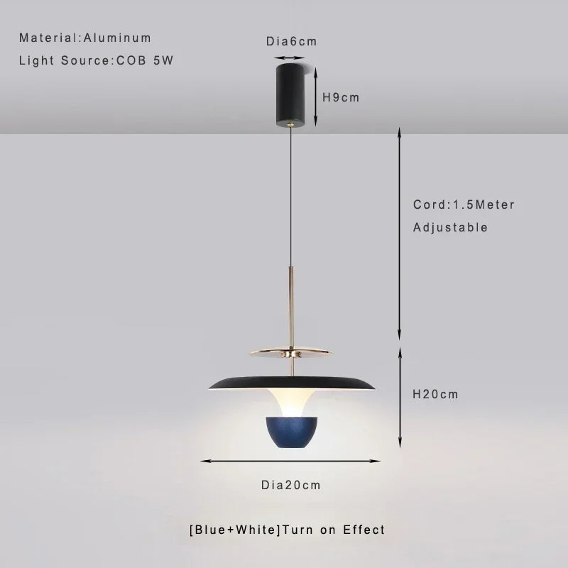 Minimalist Bedside LED Chandelier Modern Creative Restaurant Bedroom Kitchen Adjustable Pendant Lamp Home Decor Lighting Fixture