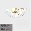 Nordic Designer Glass Led Ceiling Lamp for Living Dining Room Bedroom Living Room Indoor Lighting Home Decor Light Fixture
