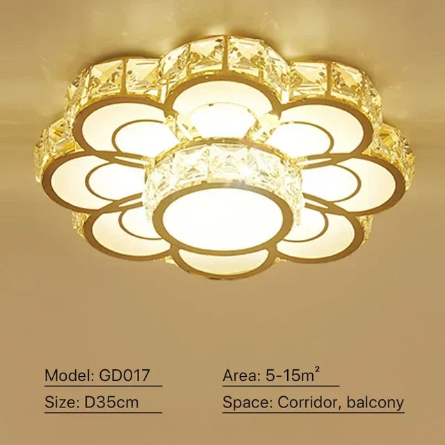 Luxury Postmodern LED Crystal Ceiling Lamp Bedroom Restaurant Corridor Entrance Balconie Lobbie Chandelier Home Decor Lighting