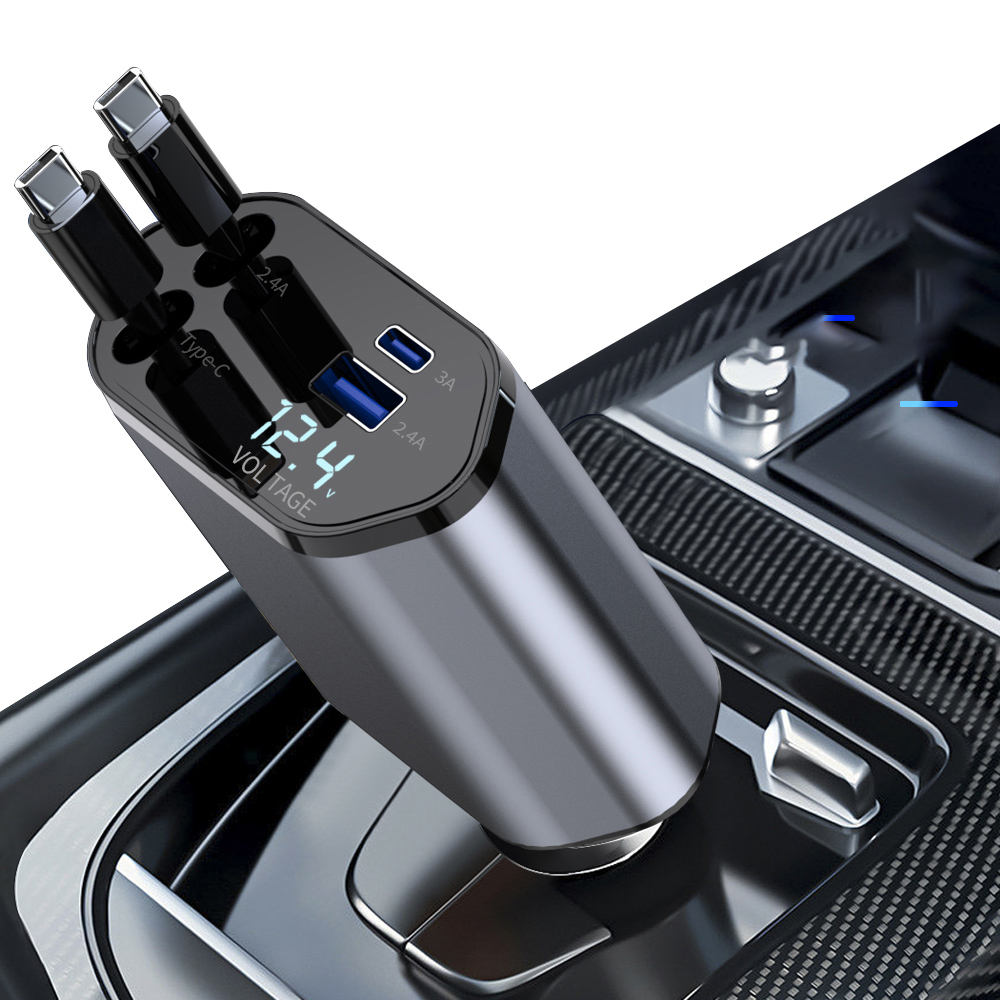 4 in 1 Retractable Car Charger