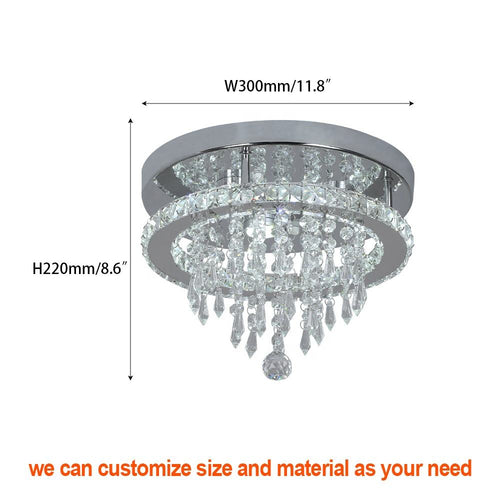 Crystal LED Dangle Cluster Chandelier Ceiling Lights